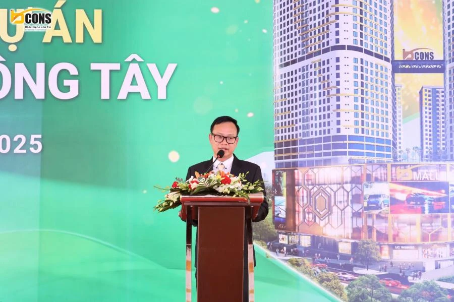 ông Lê Như Thạch - Chủ tịch HĐQT Tập đoàn Bcons phát biểu tại buổi lễ