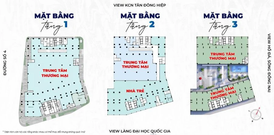 Mặt bằng Trung Tâm Thương Mại Tháp C