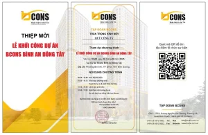 Thiệp mời dự lễ khởi công dự án Bcons Bình An Đông Tây