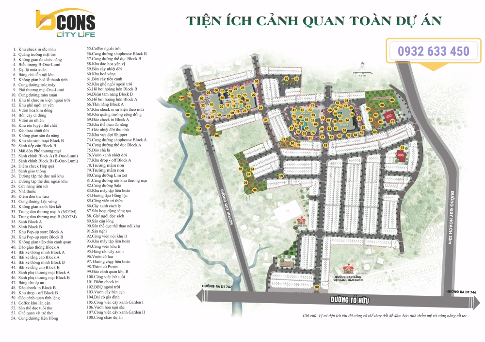 BCONS CITY LIFE 28 Tiện ích cảnh quan toàn dự án